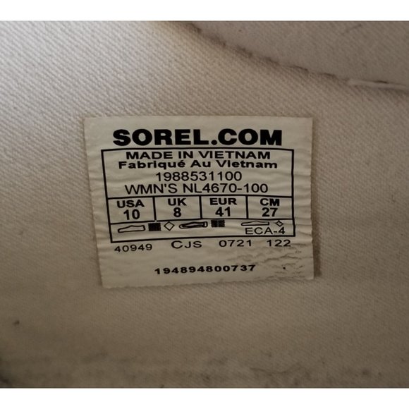 SOREL Kinetic Breakthru Tech Lace Sneakers Sz 10 41 White Orange Gray - Picture 9 of 13